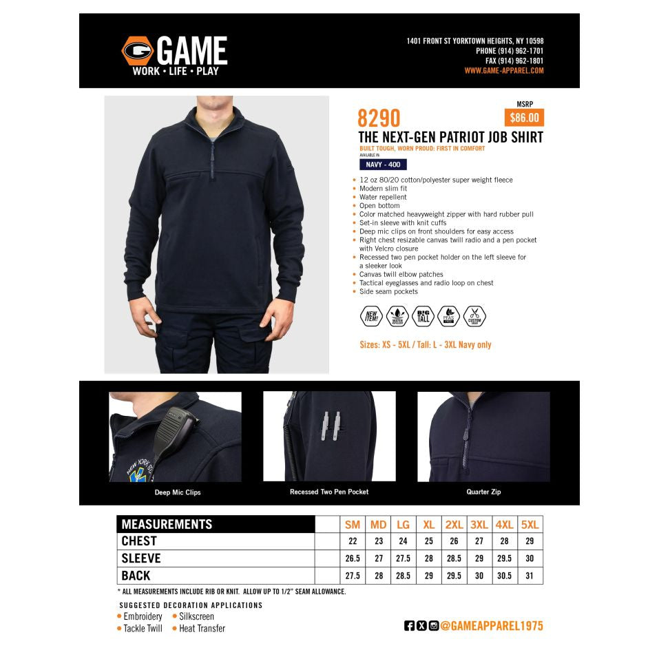 Game Next-Gen Patriot Job Shirt