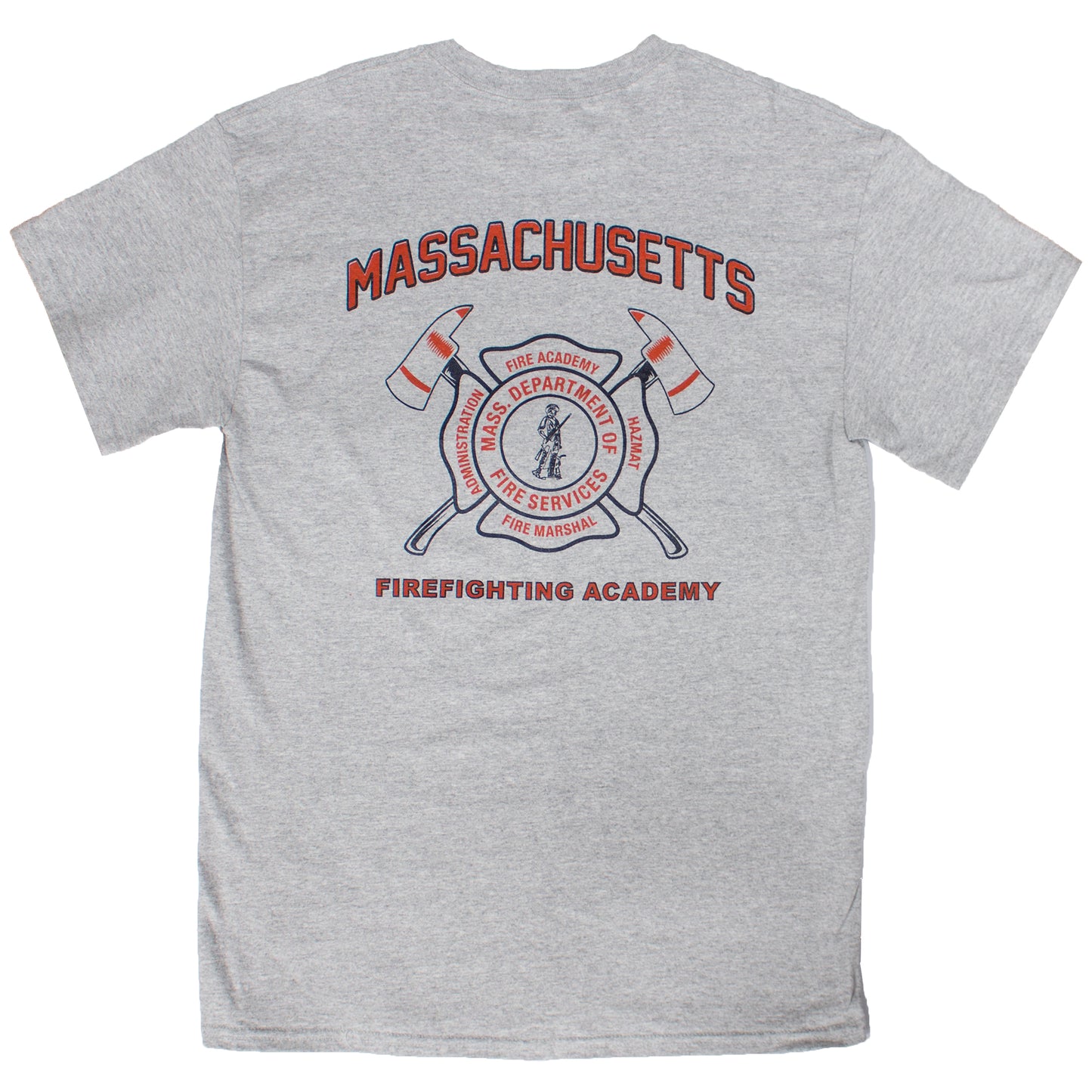 Massachusetts Fire Academy Minuteman Grey T-Shirt FA27