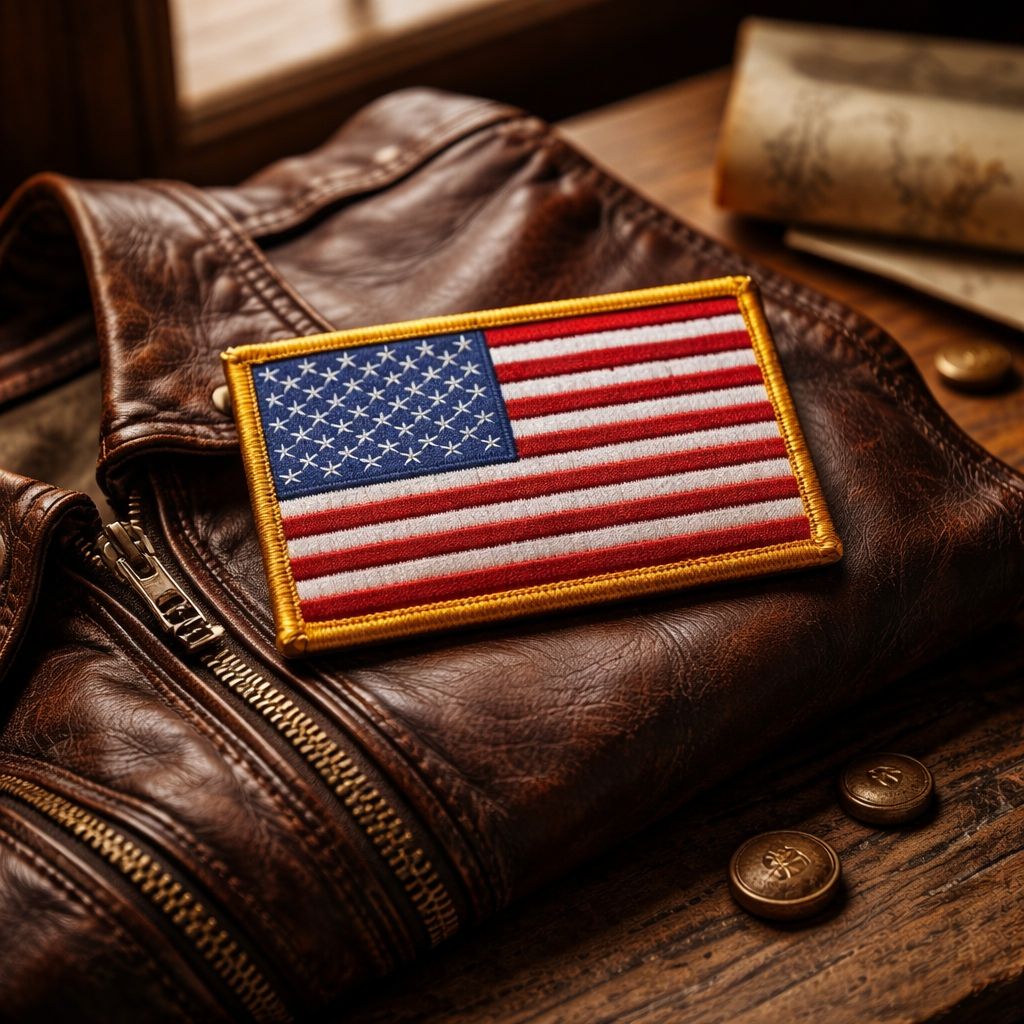 American Flag Patch (Gold Border)