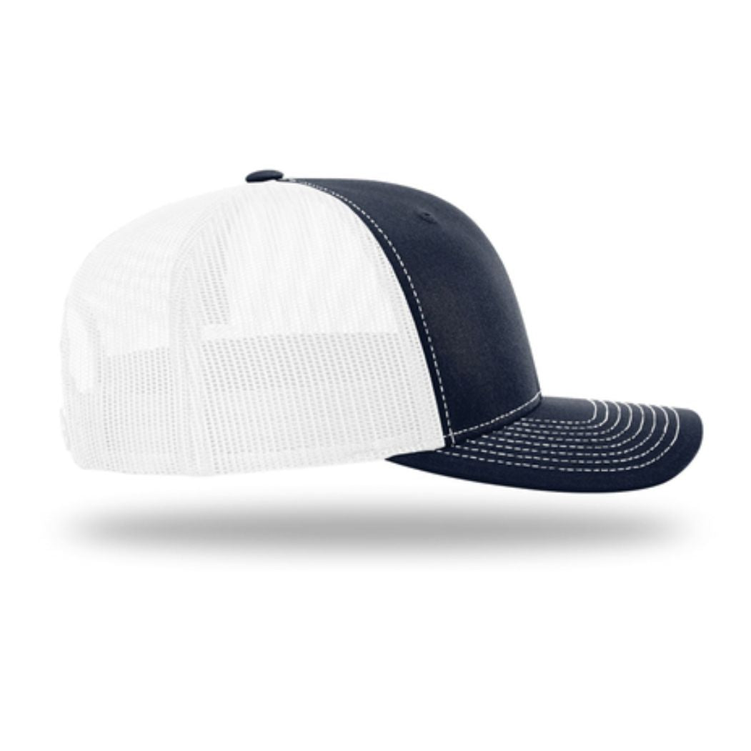 Custom Richardson 112 Department Snapback Hat (Navy/White)