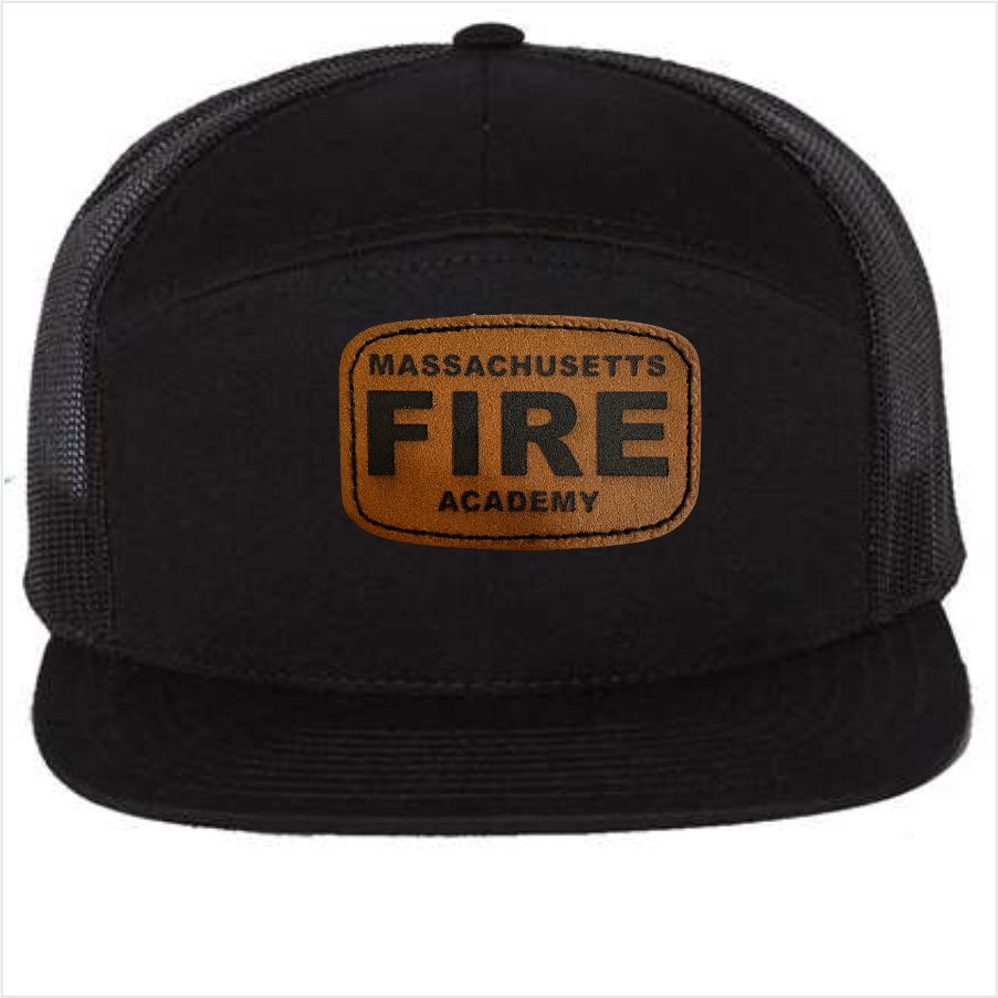7 Panel Leather Patch Trucker Hat