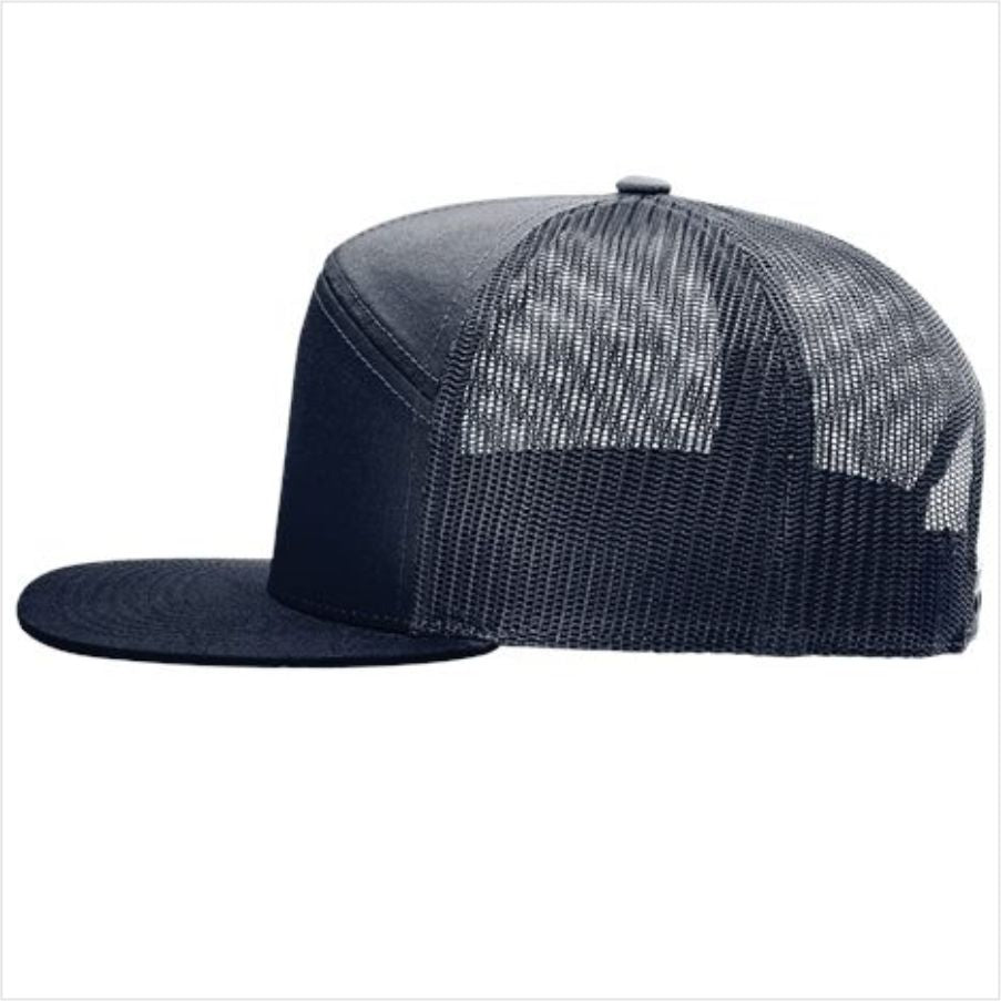 7 Panel Leather Patch Trucker Hat