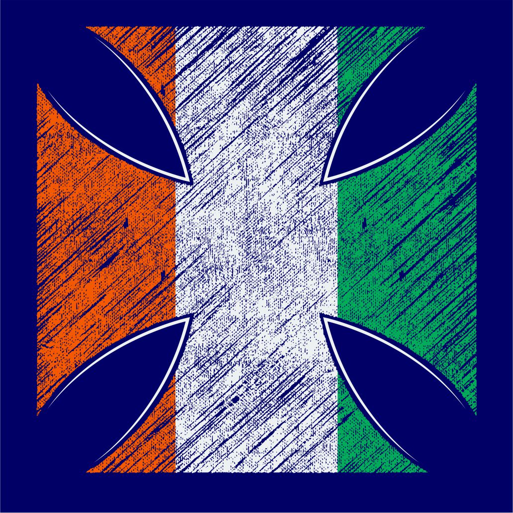 Distressed Maltese Cross
