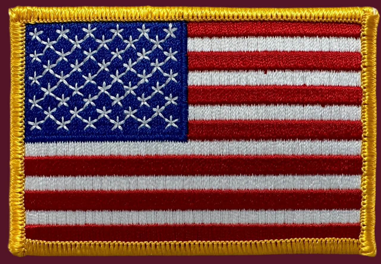 American Flag Patch (Gold Border)