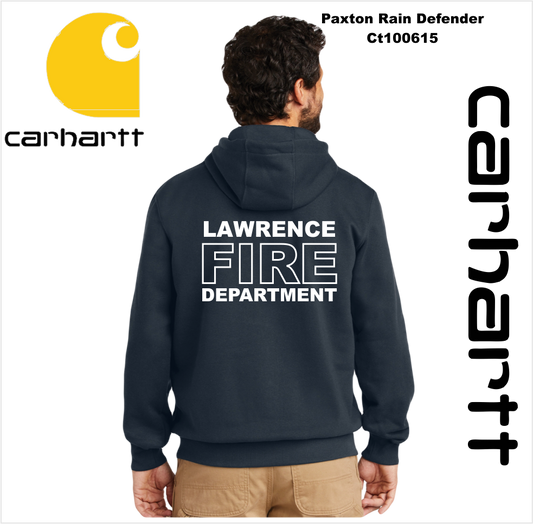 Lawrence Fire Carhartt Paxton Rain Defender Heavy Hooded Sweatshirt 100615
