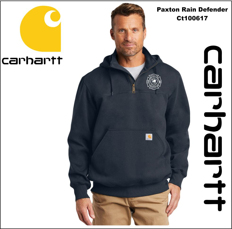 Newbury Fire Carhartt Rain Defender 1/4 Zip Hoodie