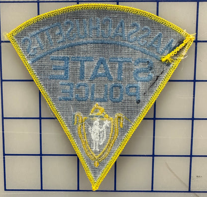 Mass State Police Vintage Patch Gold Border.