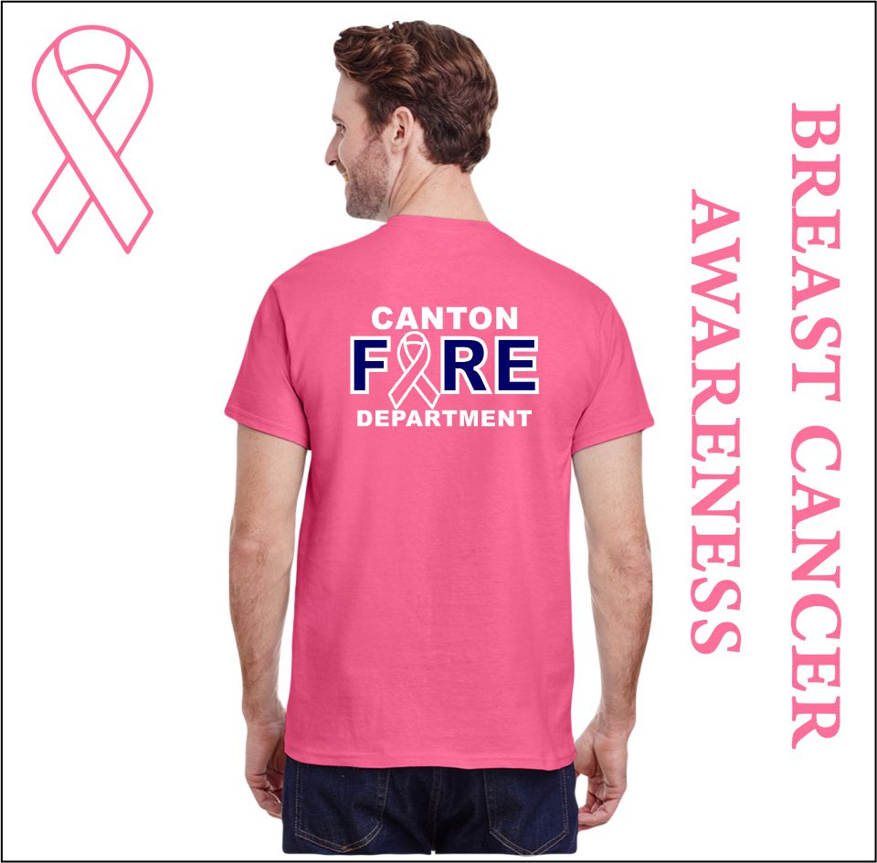 Canton Fire Men's Breast Cancer Shirts