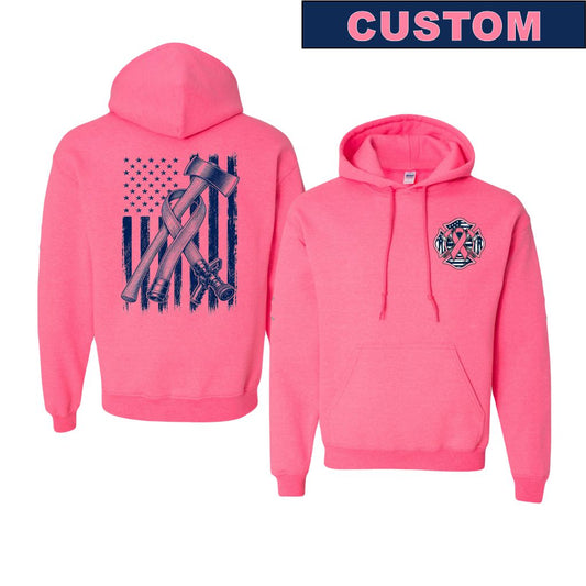Custom Breast Cancer Distressed Hoodie1012