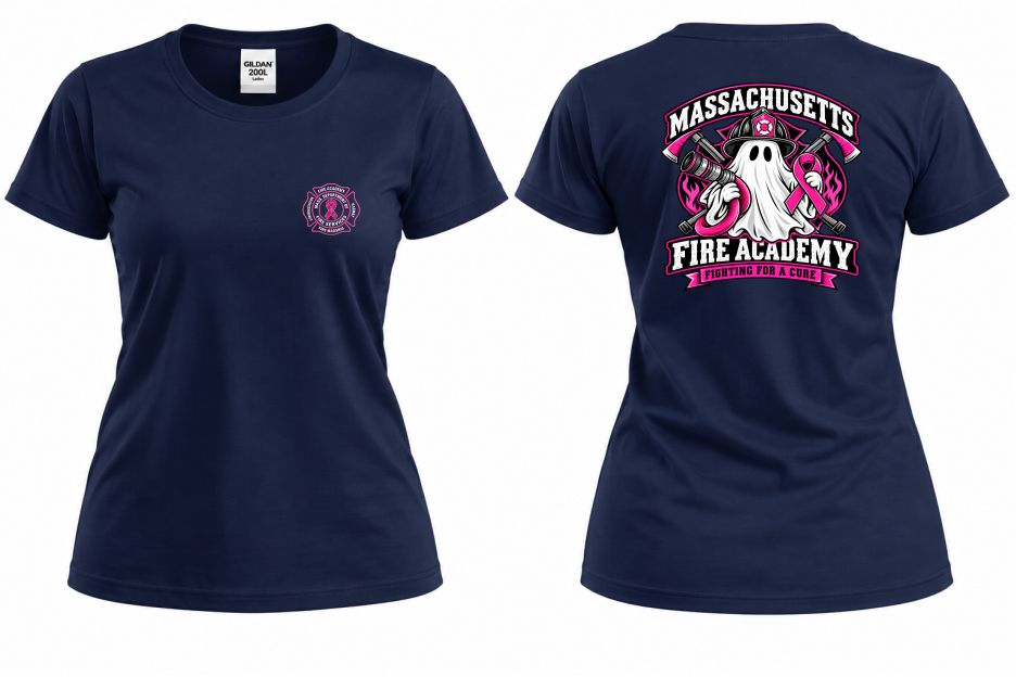 Mass Fire Academy Ghost Breast Cancer Tee