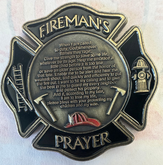 Fireman’s Prayer Challenge Coin