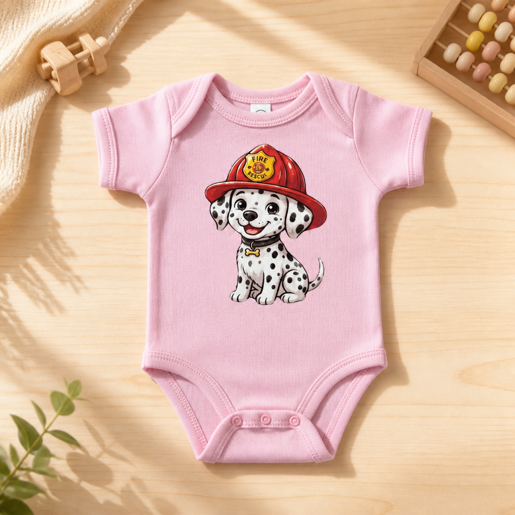 Dalmatian Fire Dog Baby Onesie