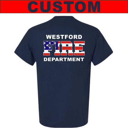 Custom PATRIOTIC FIRE Station T-Shirt