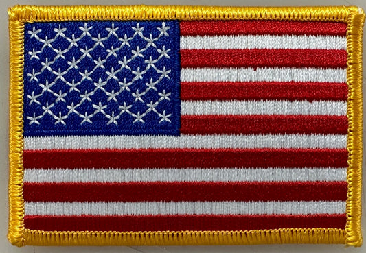 American Flag Patch (Gold Border)