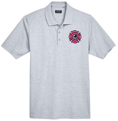 Newbury Fire Breast Cancer Performance Stretch Cotton Polo