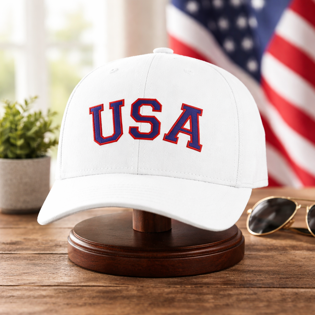 White USA Hat