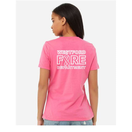 MFA Ladies  Fire Breast Cancer Shirt