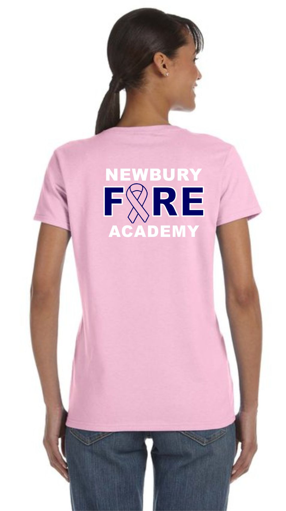 Ladies Newbury Fire Breast Cancer Shirt