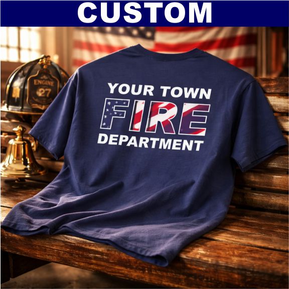 Custom PATRIOTIC FIRE Station T-Shirt