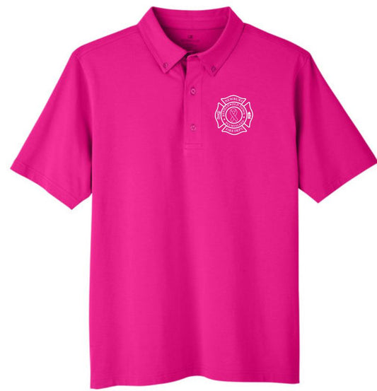 Newbury Fire Breast Cancer Performance Stretch Cotton Polo