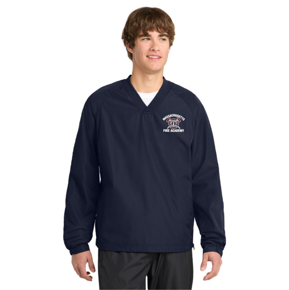 Massachusetts Fire Academy Sport-Tek® V-Neck Raglan Wind Shirt