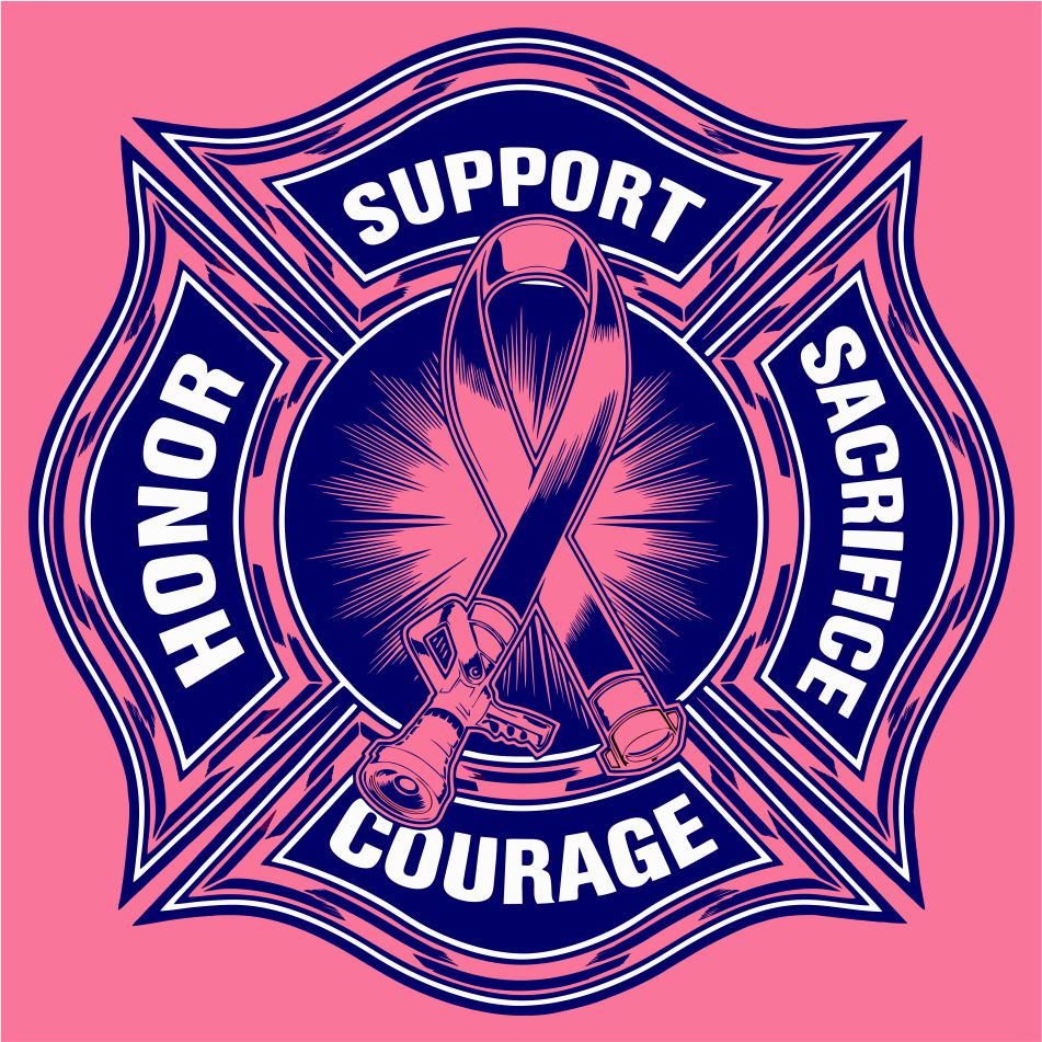 Mass Fire Academy Maltese Cross Breast Cancer Tee (Copy)