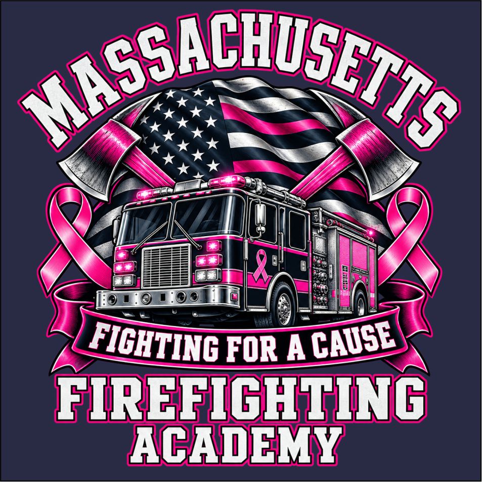 Mass Fire Academy Fire Truck Breast Cancer Tee
