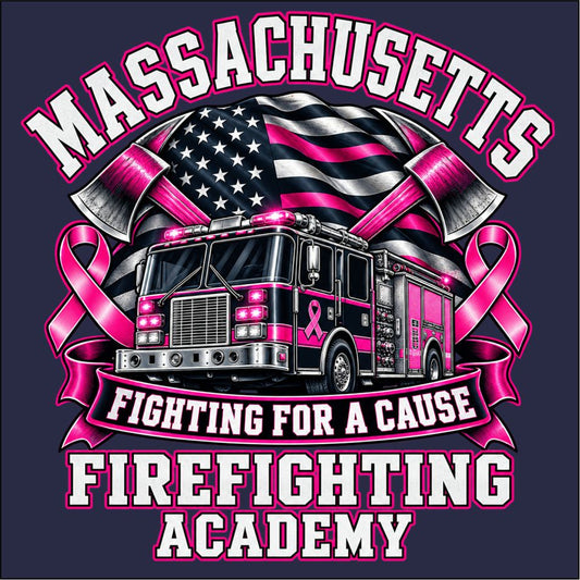Mass Fire Academy Fire Truck Breast Cancer Tee