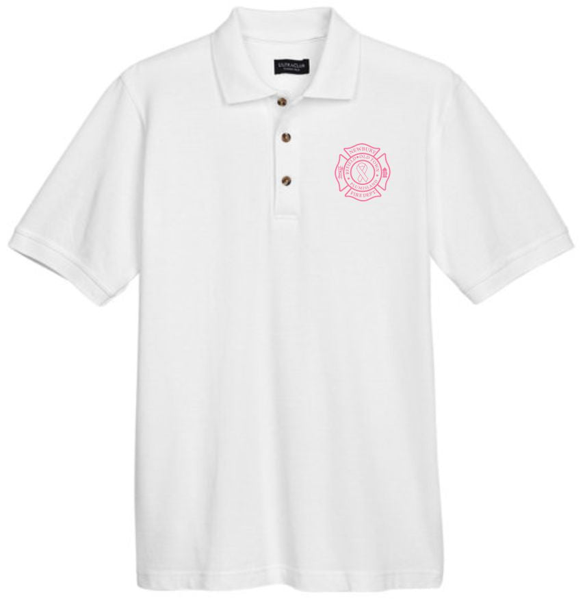 Newbury Fire Breast Cancer Performance Stretch Cotton Polo