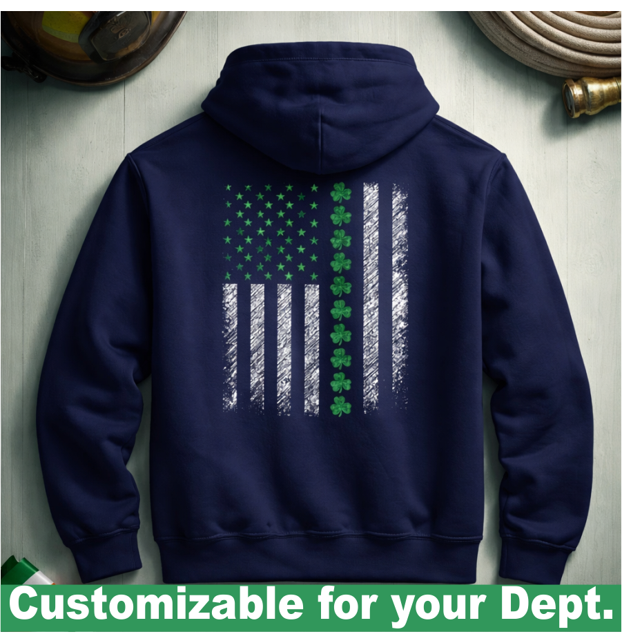 Custom Distressed Shamrock Flag T's & Hoodies