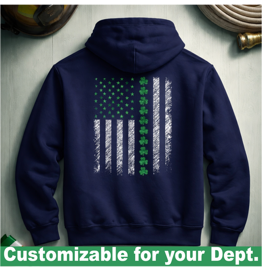 Custom Distressed Shamrock Flag T's & Hoodies
