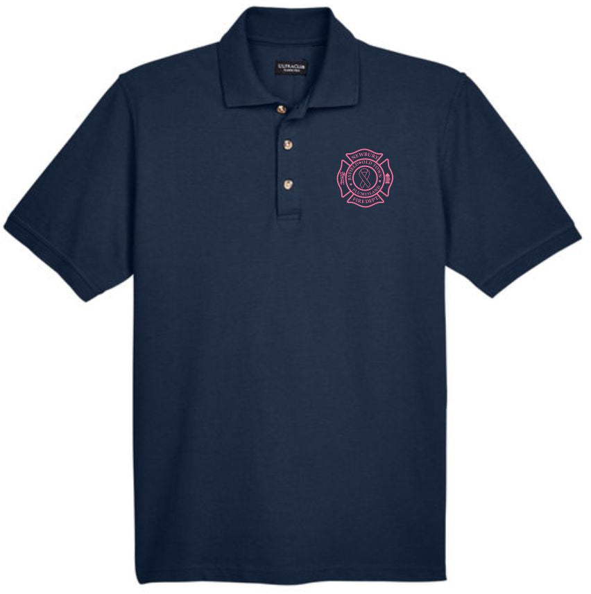 Newbury Fire Breast Cancer Performance Stretch Cotton Polo